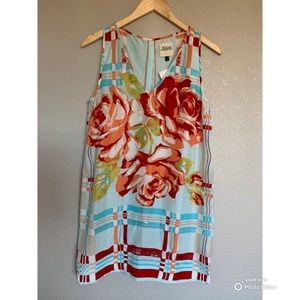 Rozae by Rozae Nichols Art To Wear Floral Silk Shift Dress Size 12 NWT FLAWS